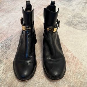 Michael Kors Black Leather Ankle Boots